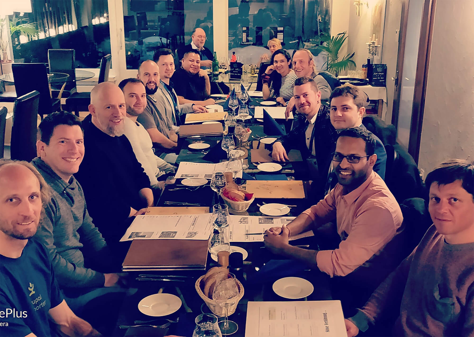 Dîner à Davos pendant le Drupal Camp 2019 en Suisse